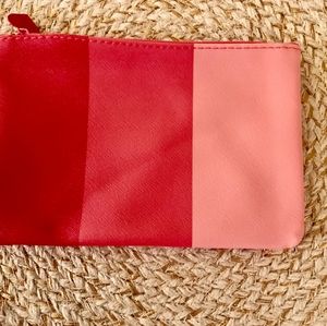 💗❤ Ipsy Red and Pink Striped Makeup Bag
